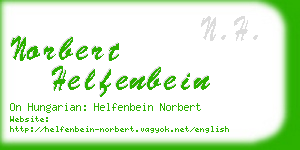 norbert helfenbein business card